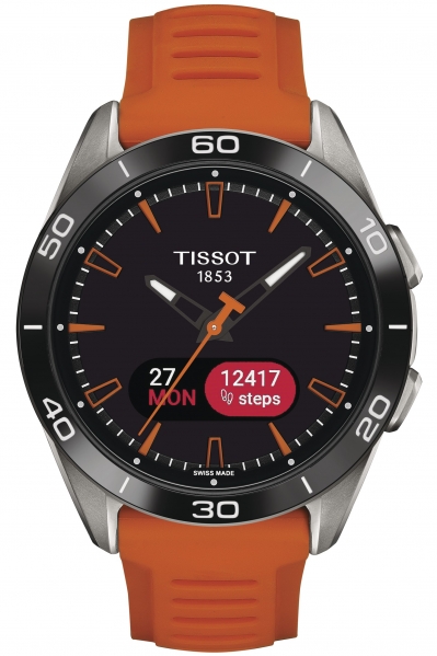 TISSOT-T-Touch-Connect-Sport-Damen-und-Herrenuhr-Orange-Titan-Quarz-Saphirglas-43mm-T153-420-47-051-02