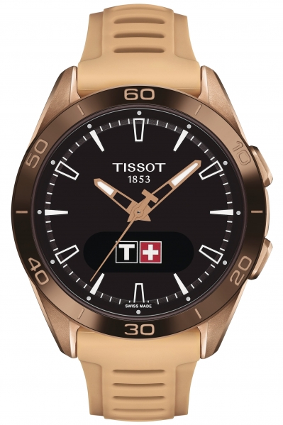 TISSOT-T-Touch-Connect-Sport-Damen-und-Herrenuhr-Nude-Ros-gold-Quarz-Saphirglas-43mm-T153-420-47-051-05