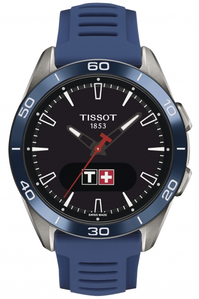 TISSOT-T-Touch-Connect-Sport-Damen-und-Herrenuhr-Blau-Titan-Quarz-Saphirglas-43mm-T153-420-47-051-01