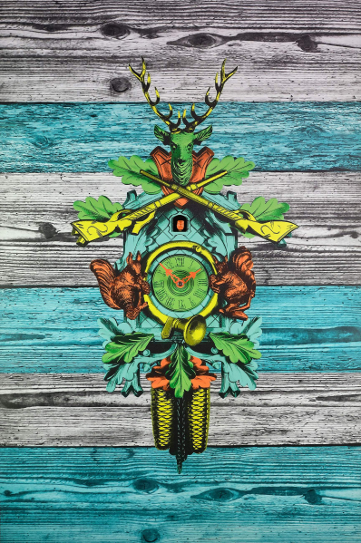 Romba-Echte-Kuckucksuhr-als-Wandbild-90cm-Tuerkis-AL37-BL