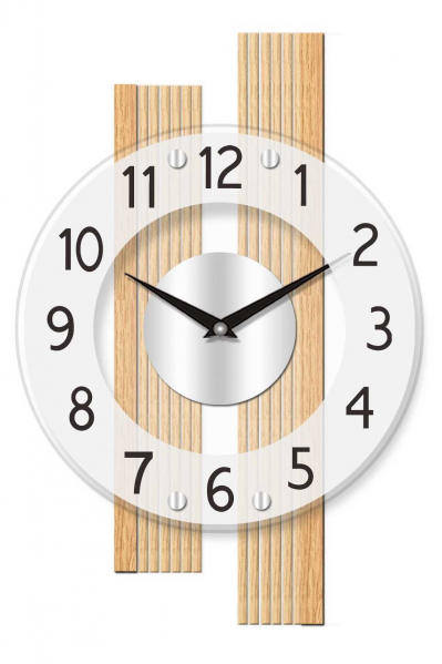 AMS-Wanduhr-Buche-Massivholz-Funk-41cm-5874