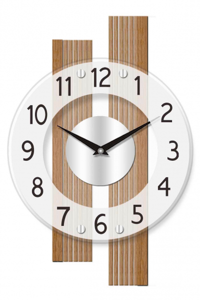 AMS-Wanduhr-Eiche-Funk-41cm-5875