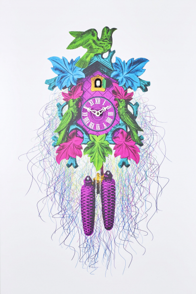 Romba-Echte-Kuckucksuhr-als-Wandbild-90cm-Bunt-Wei--AL37-AW