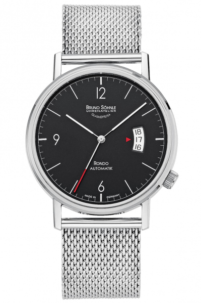 Bruno-Soehnle-Rondo-Automatik-Herrenuhr-Silber-Schwarz-41mm-17-12098-760