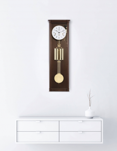 Hermle Wanduhr Westminster – Massivholz Nussbaum, 57 Cm, Mit Schlagwerk & Pendel