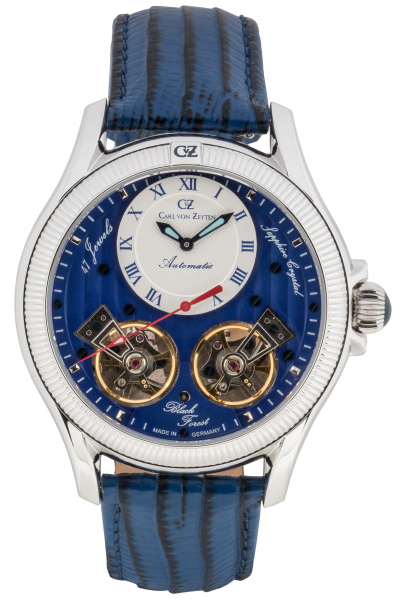 Carl-von-Zeyten-Waldhaus-Herrenuhr-Blau-Silber-Offene-Unruh-Saphirglas-Automatik-46mm-CVZ0084SBLS