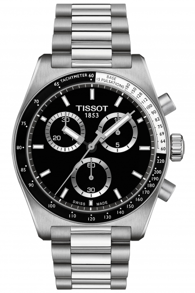 TISSOT-PR516-Chronograph-Herrenuhr-Silber-Schwarz-Quarz-Saphirglas-40mm-T149-417-11-051-00