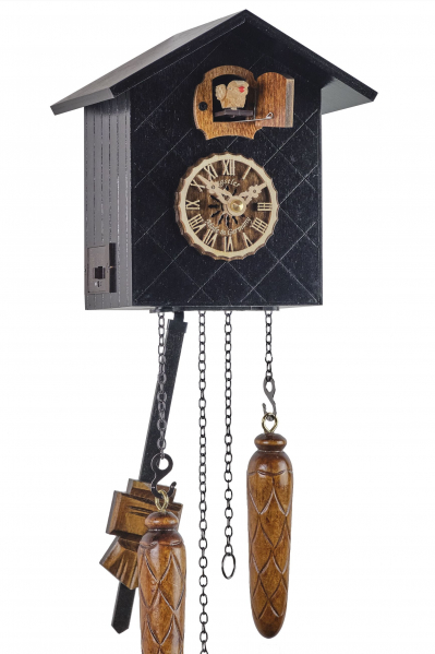 Engstler-Kuckucksuhr-schwarz-Quarz-Uhrwerk-16cm-502-13-Q-HZE-HG