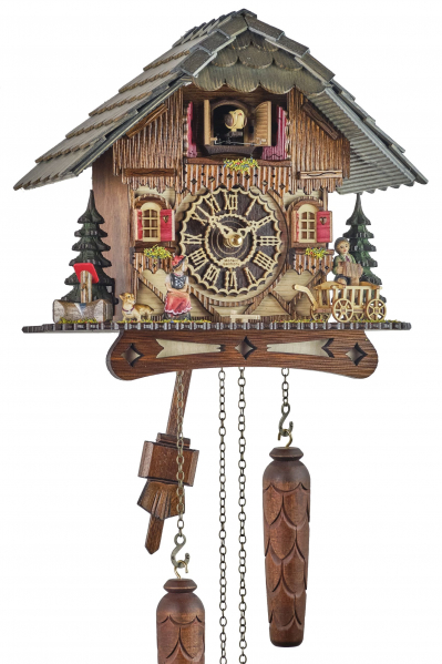 Trenkle-Kuckucksuhr-Quarz-Laufwerk-Schwarzwaldhaus-Schwarzwaldfrau-mit-Beleuchtung-26cm-7205-QM-HZZG