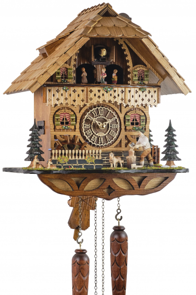 Trenkle-Kuckucksuhr-Quarz-Laufwerk-Schwarzwaldhaus-hell-mit-Musik-38cm-4306-QMT-HZZG