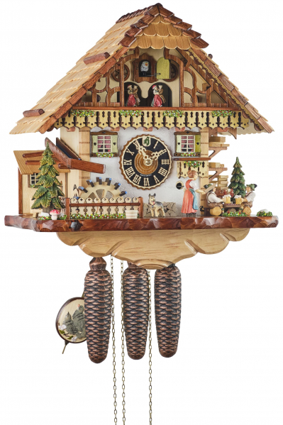 Hoenes-Kuckucksuhr-Schwarzwaldhaus-mit-Musik-Nudelholz-43cm-86260T