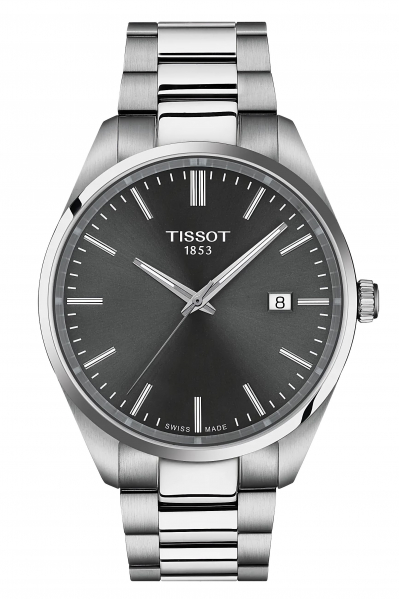 TISSOT-PR-100-Herrenuhr-Silber-Grau-Saphirglas-Quarz-40mm-T150-410-11-081-00