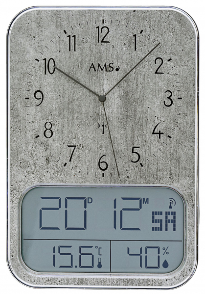AMS-AMS-Funk-Wanduhr-Digital-Anzeige-37cm-5891G
