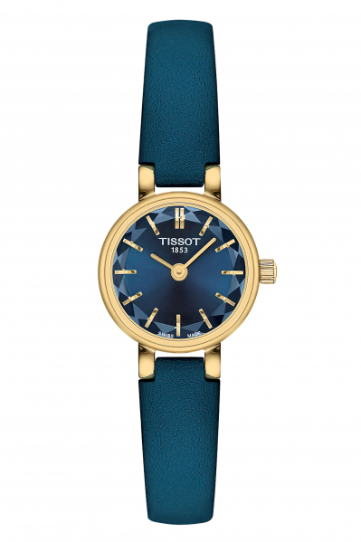 TISSOT-TISSOT-Lovely-Round-Damenuhr-Blau-Gold-Quarz-Saphirglas-20mm-T140-009-36-041-00