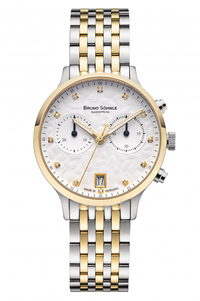 Bruno-Soehnle-Bruno-Soehnle-Bologna-Chronograph-Damenuhr-Bicolor-Quarz-35mm-17-23238-250