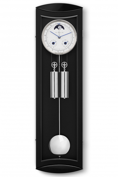 Hermle-Wanduhr-Hermle-Mornington-II-Schwarz-wei-es-Zifferblatt-8-Tage-1-2-Stundenschlag-71026-740058