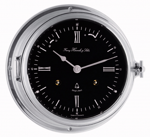 Hermle-Schiffsuhr-Hermle-Caspian-18cm-Chrom-Schwarz-8-Tage-Laufwerk-35068-000132