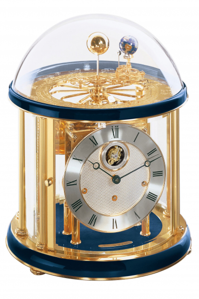 Hermle-Tellurium-Tourbillon-Blau-Messing-8-Tage-Laufwerk-35cm-23069-V30352
