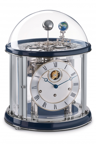 Hermle-Tellurium-Tourbillon-Blau-Nickel-8-Tage-Laufwerk-35cm-23070-V30352
