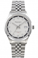 Bruno-Soehnle-Turin-Automatik-Herrenuhr-Silber-Hellgrau-Datum-Saphirglas-40mm-17-12230-842