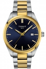 TISSOT-PR-100-Herrenuhr-Bicolor-Blau-Quarz-Datum-Saphirglas-40mm-T150-410-22-041-00