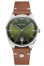 Bruno-Soehnle-Merano-Herrenuhr-Braun-Gruen-Quarz-Saphirglas-40mm-17-13232-441