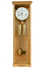Hermle-Wanduhr-Eiche-hell-Messing-8-Tage-Westminster-Mechanisch-88cm-71008-V950351