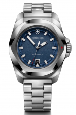 Victorinox-I-N-O-X--Herrenuhr-Silber-Blau-Quarz-41mm-242031