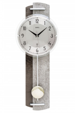 AMS-AMS-Funk-Pendelwanduhr-Holz-Steinstruktur-59cm-5331