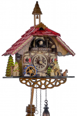 Engstler-Kuckucksuhr-Quarz-Musik-Holzhacker-38cm-3441-QM