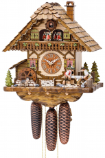 Hekas-Kuckucksuhr-8-Tage-Laufwerk-Musik-Haus-Holzsaeger-38cm-3752-8-EX