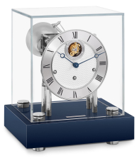 Hermle-Tischuhr-Houston-Chrom-Blau-Tourbillon-Westminster-Mechanisch-30cm-22860-V30352