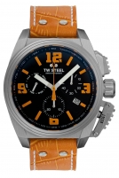 TW STEEL -Schweizer Canteen Herrenuhr Orange Chronograph Datum Quarz 46mm- TW1112