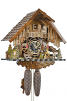 Engstler -Kuckucksuhr 8 Tage Laufwerk Holzhacker Plexiglasfront 35cm- 2871/8