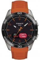 TISSOT -T-Touch Connect Sport Damen - und Herrenuhr Orange Titan Quarz Saphirglas 43mm- T153.420.47.051.02