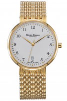 Bruno S�hnle -Nabucco II Damen - und Herrenuhr Gold Wei� Quarz Saphirglas 38mm- 17-33228-922
