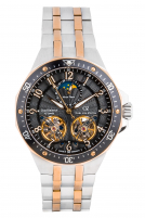 Carl von Zeyten -Kirchzarten Herrenuhr Bicolor Schwarz Mondphase Saphirglas Automatik 46mm- CVZ0093RBKM