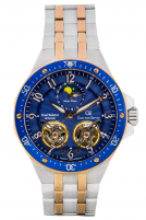 Carl von Zeyten -Kirchzarten Herrenuhr Bicolor Blau Mondphase Saphirglas Automatik 46mm- CVZ0093RBLM