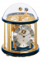 Hermle -Tellurium Tourbillon Blau Messing 8-Tage Laufwerk 35cm- 23069-V30352