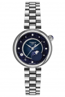 TISSOT -Desir Damenuhr Silber Blau Datum Mondphase Saphirglas Quartz 30mm- T152.223.11.496.00