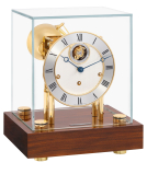 Hermle -Tischuhr Houston Nussbaum Messing Tourbillon Westminster Mechanisch 30cm- 22860-030352