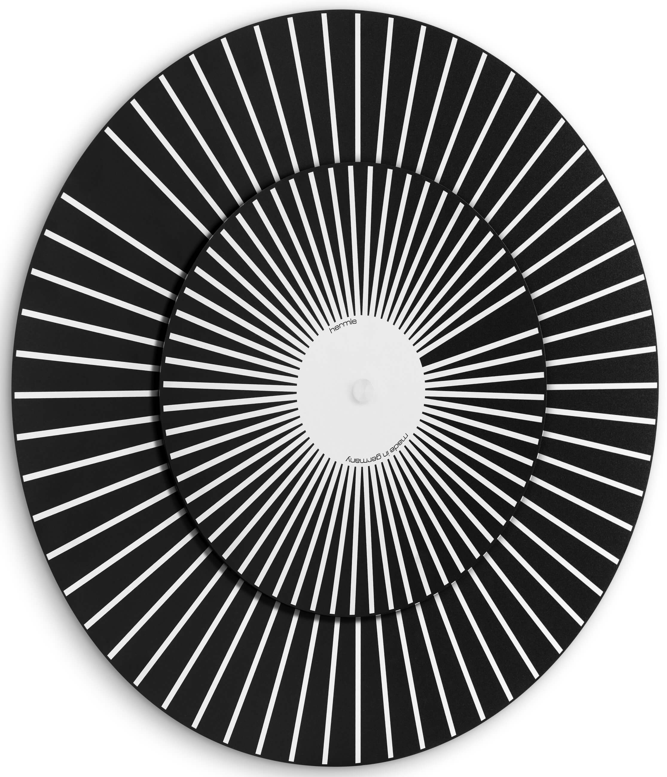 Hermle -118-hand design wall clock black white quartz 50cm- 30930-742100