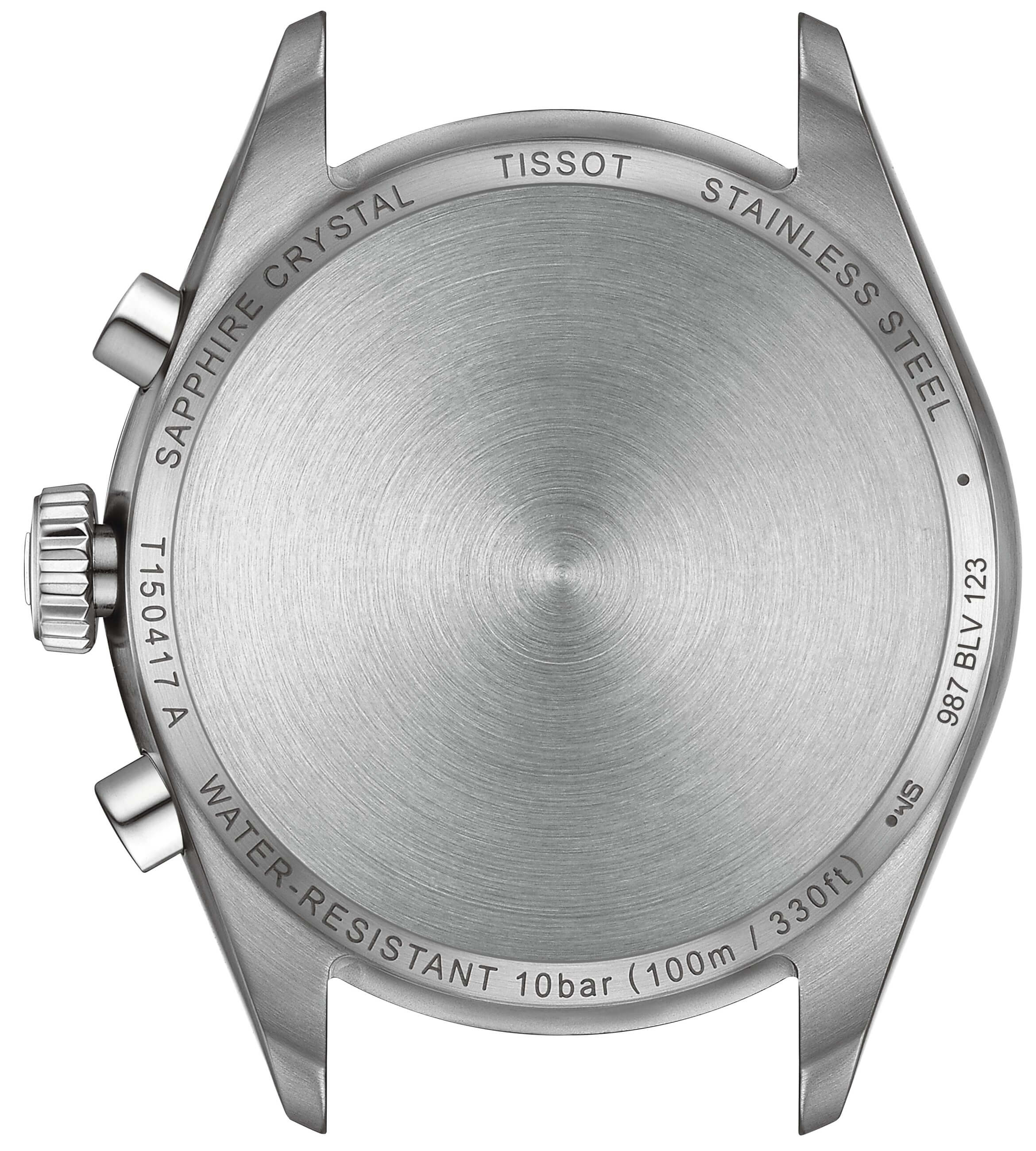 TISSOT -PR 100 Chronograph Herrenuhr Silber Dunkelgrün Quarz Saphirglas 40mm- T150.417.11.091.00