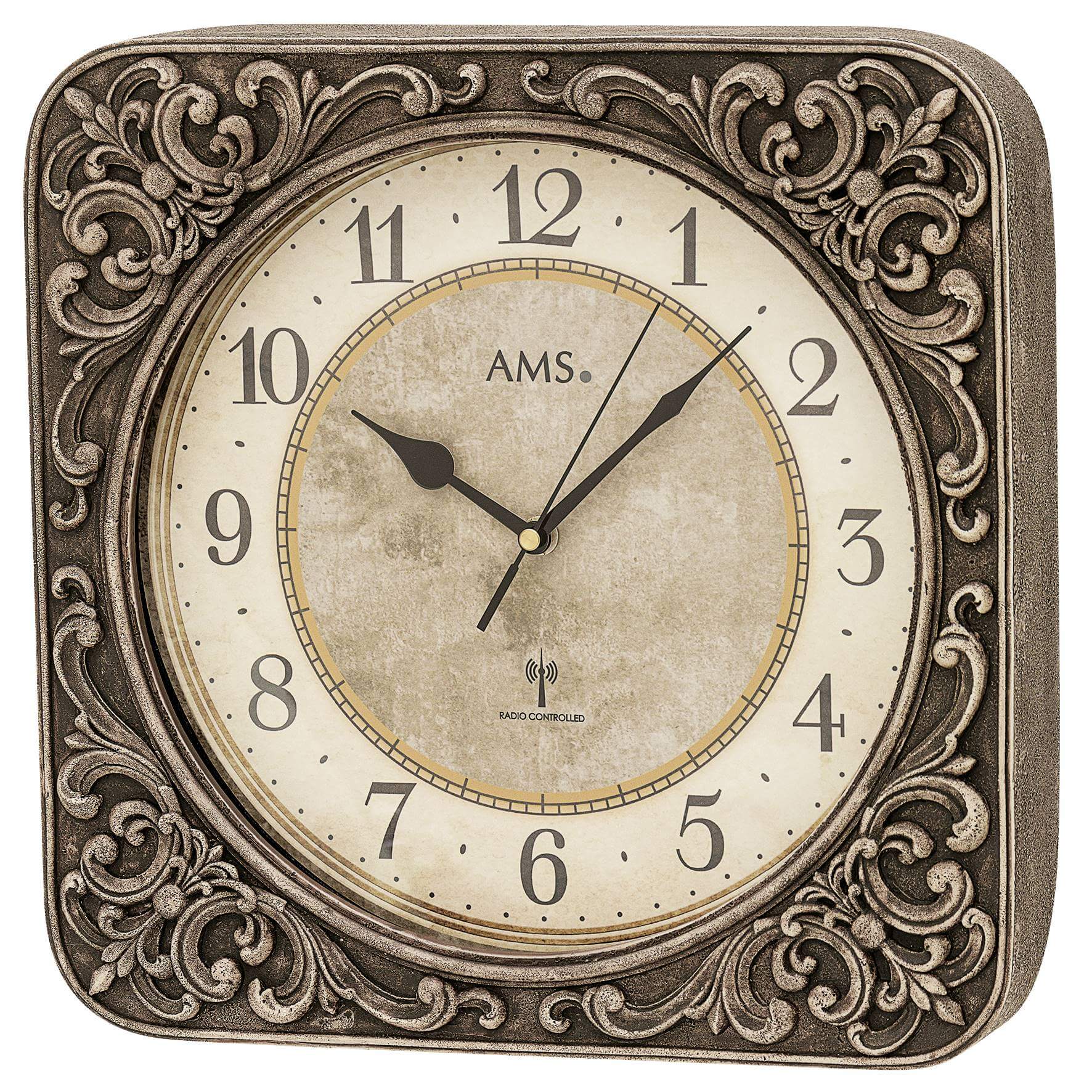 AMS -Wall clock synthetic resin radio controlled movement 33cm- 5968