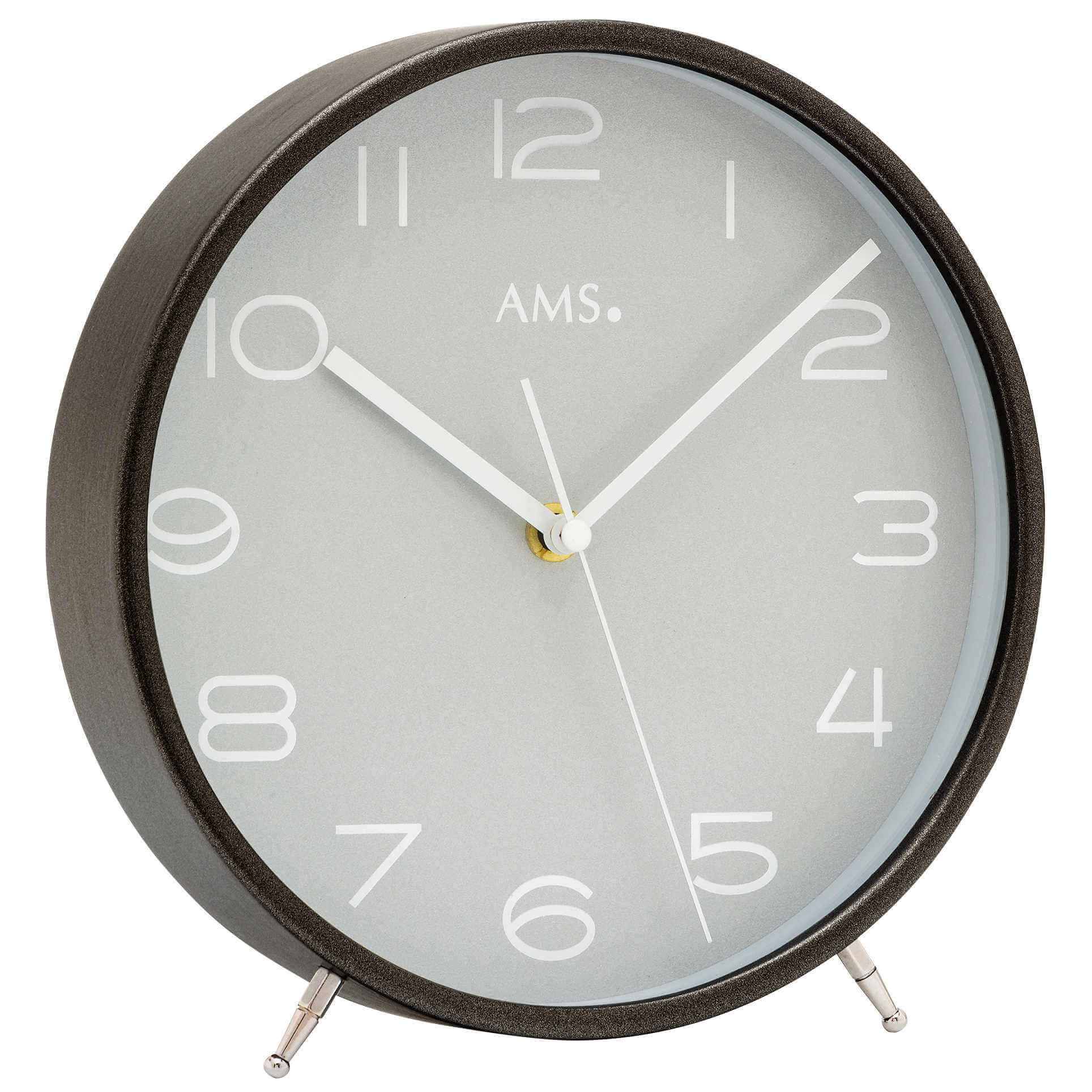 AMS -table clock anthracite radio controlled 22cm- 5120