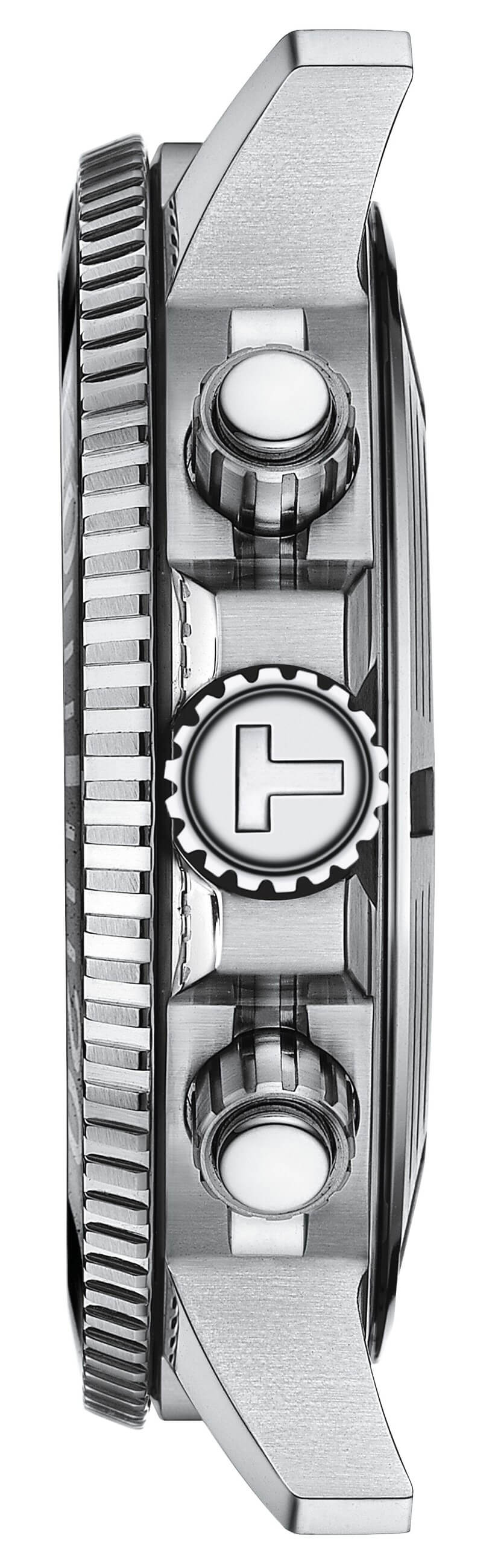 TISSOT -Seastar 1000 Chronograph Herrenuhr Silber Grüner Verlauf Quarz Saphirglas 46mm- T120.417.11.091.01