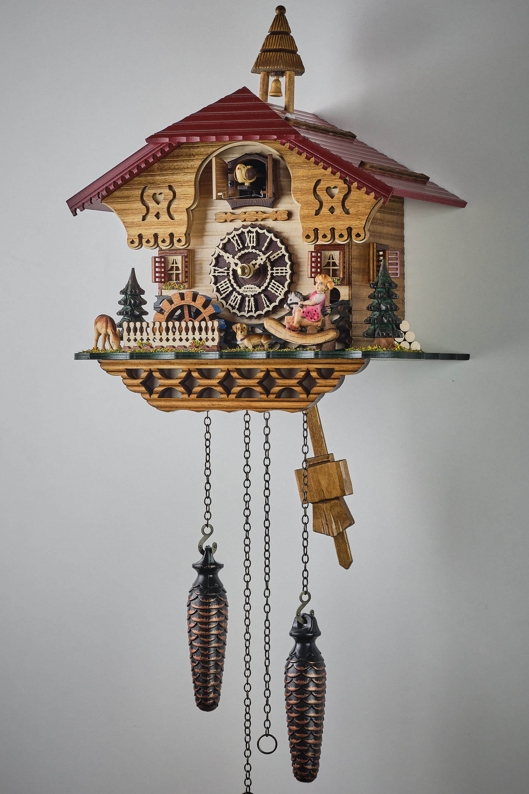 Trenkle -Cuckoo clock quartz movement rocking horse 33cm- 4299 QM