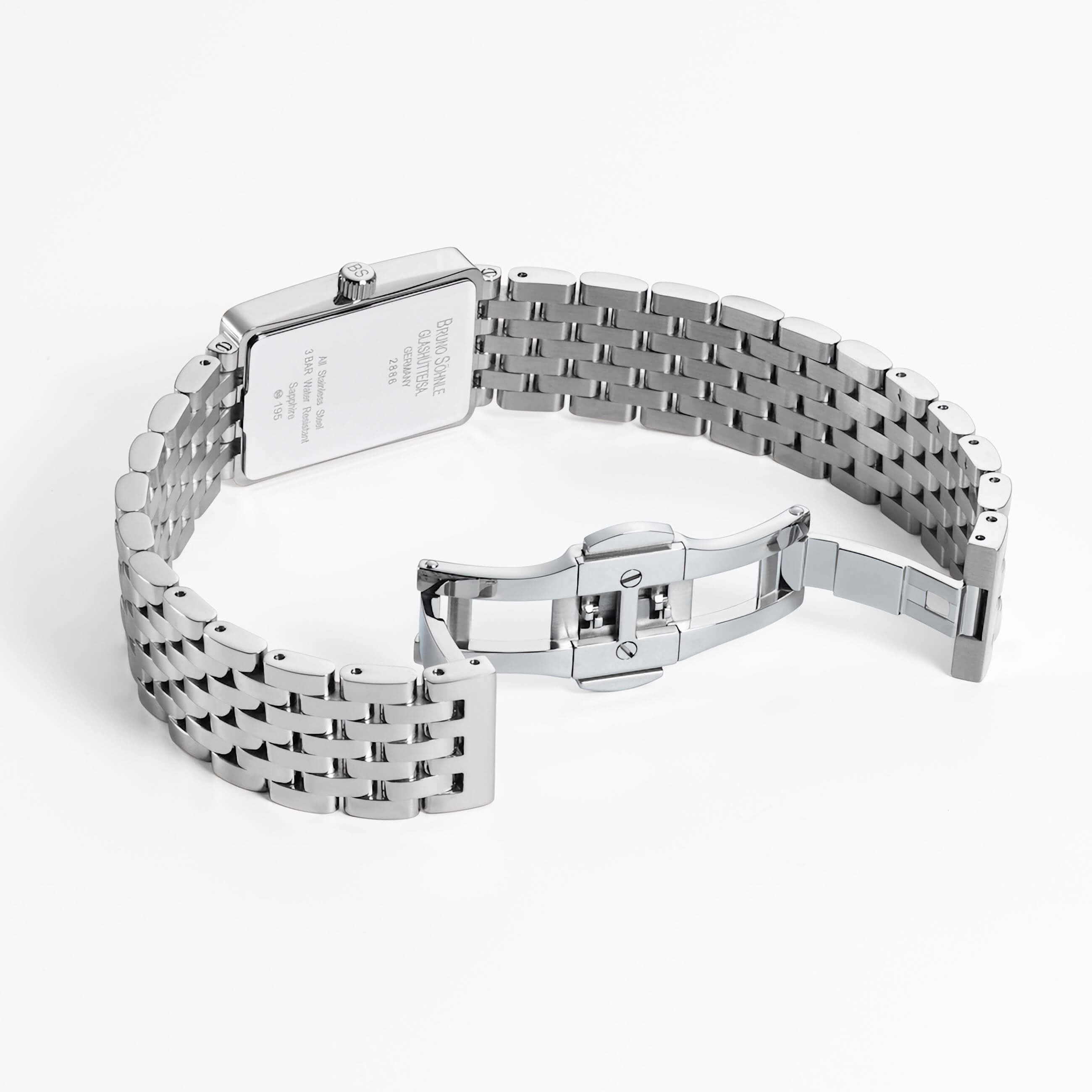 Bruno Söhnle -La Traviata ladies' watch silver blue sapphire crystal quartz 30mm- 17-13195-342