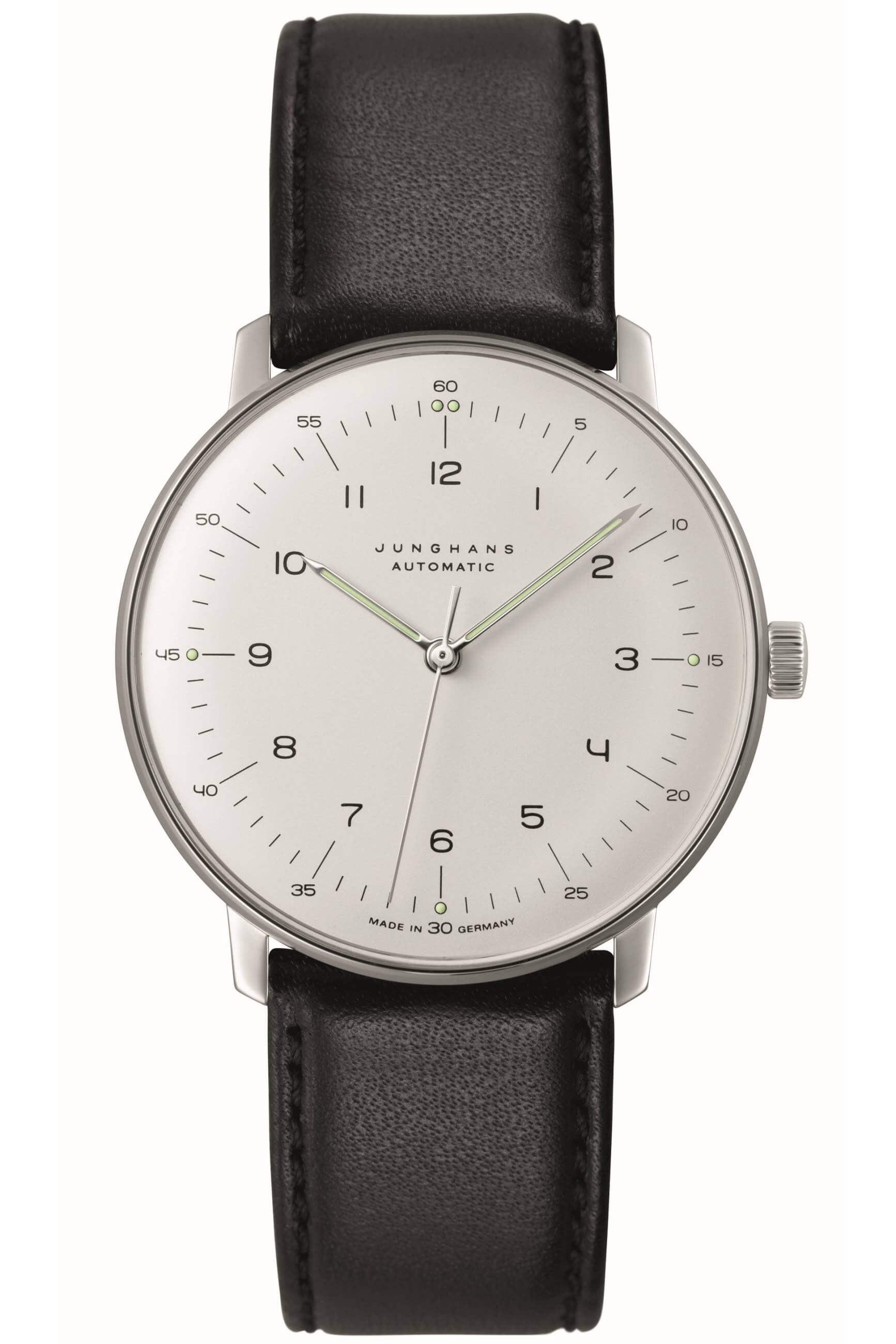 Junghans -max bill automatic men's watch black silver sapphire crystal 38mm- 027/3500.02