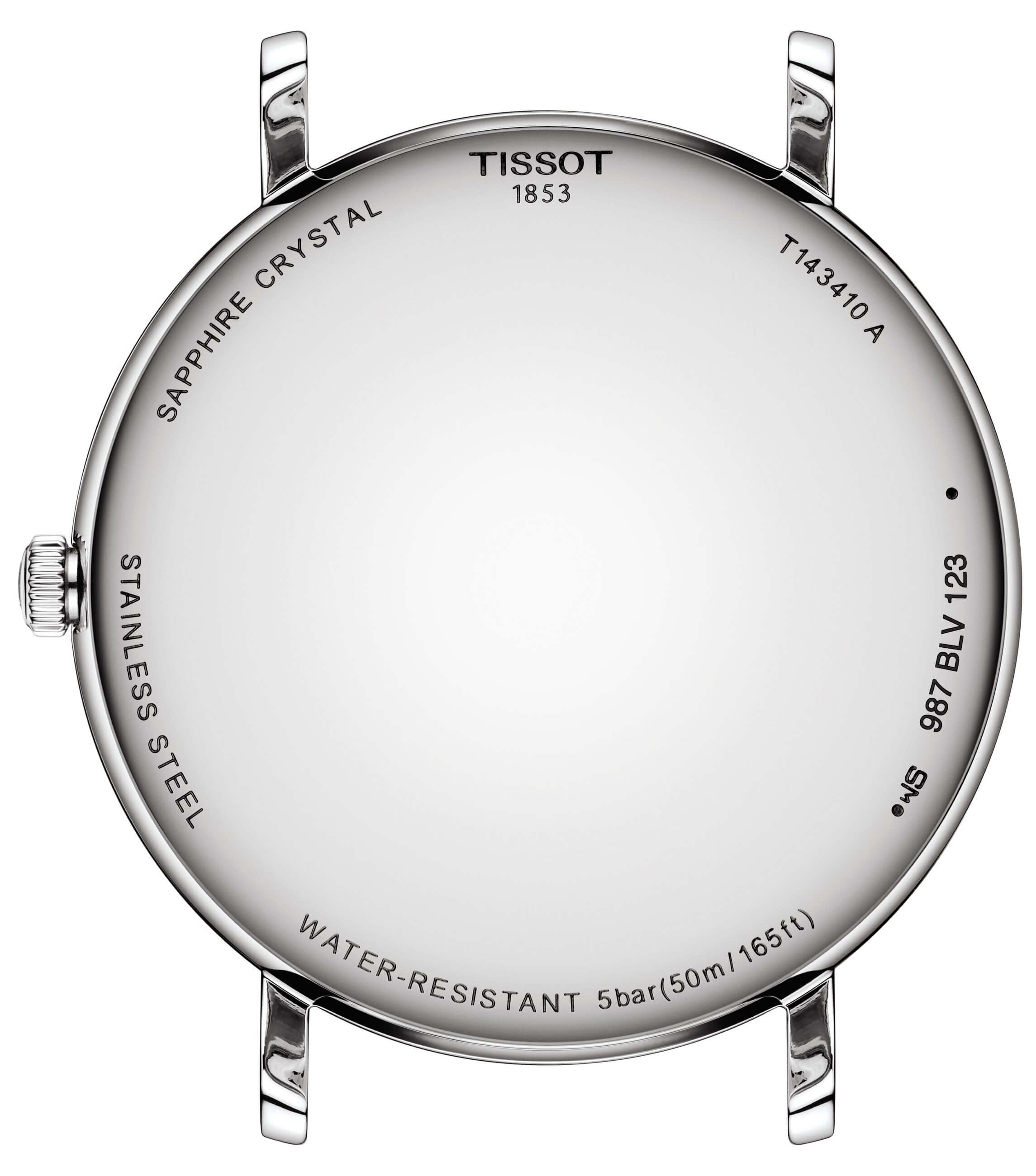 TISSOT -Everytime Gent Herrenuhr Silber Quarz Saphirglas 40mm- T143.410.11.011.01
